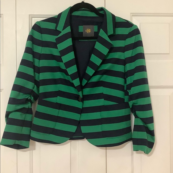 green striped blazer